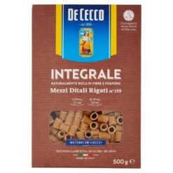De Cecco Mezzi Ditali Integrali Rigati Gr.500